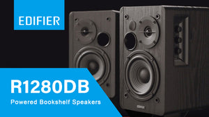 Edifier R1280DB Powered Bluetooth Bookshelf Speakers - Optical Wood Grain