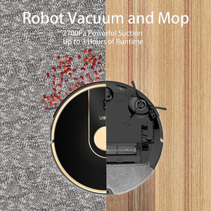 Uoni V980Plus Robot Vacuum Cleaner with Self-Emptying Black With Emptying Bin